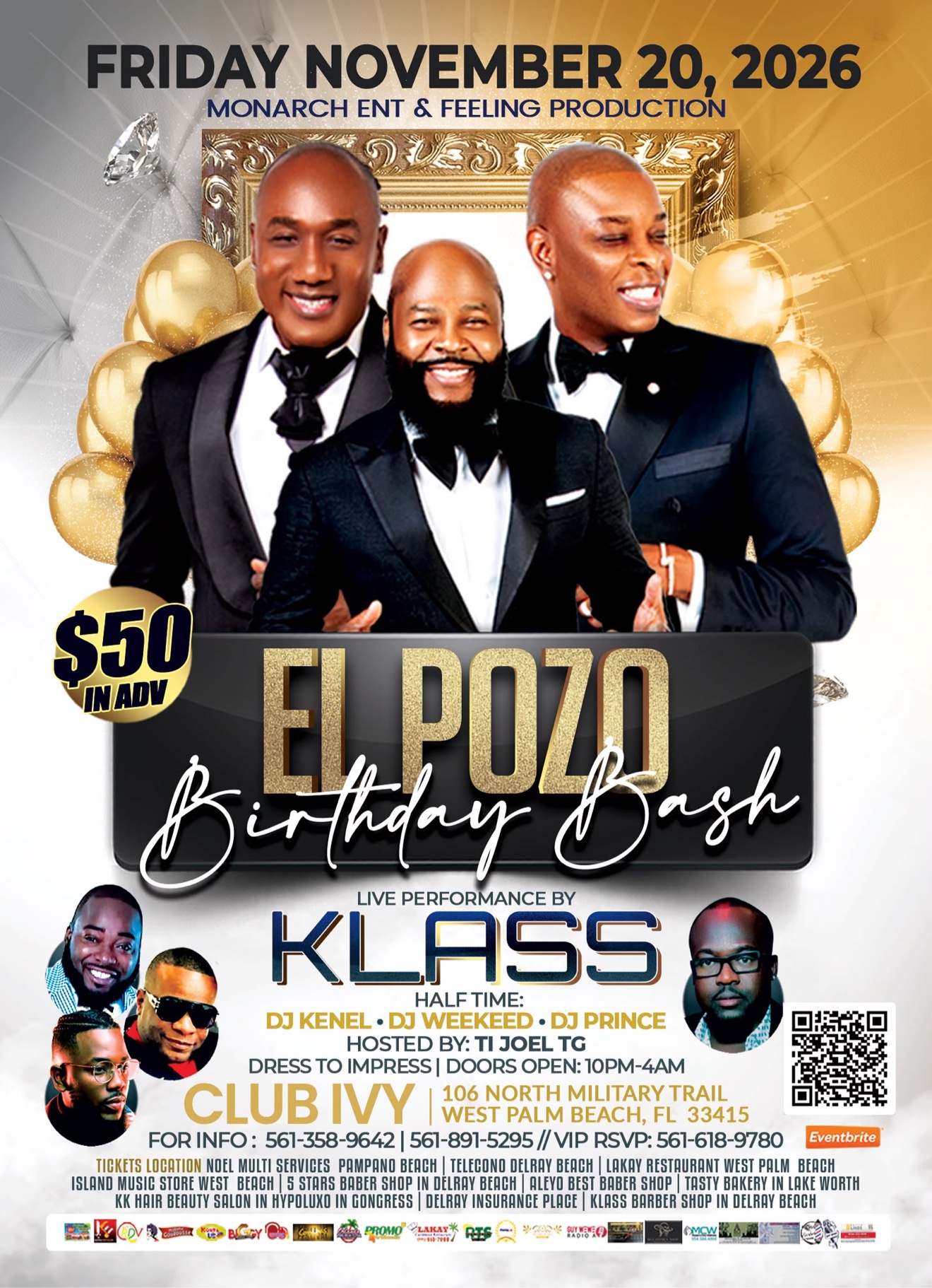 Flyer EL POZO Birthday Bash — Klass live