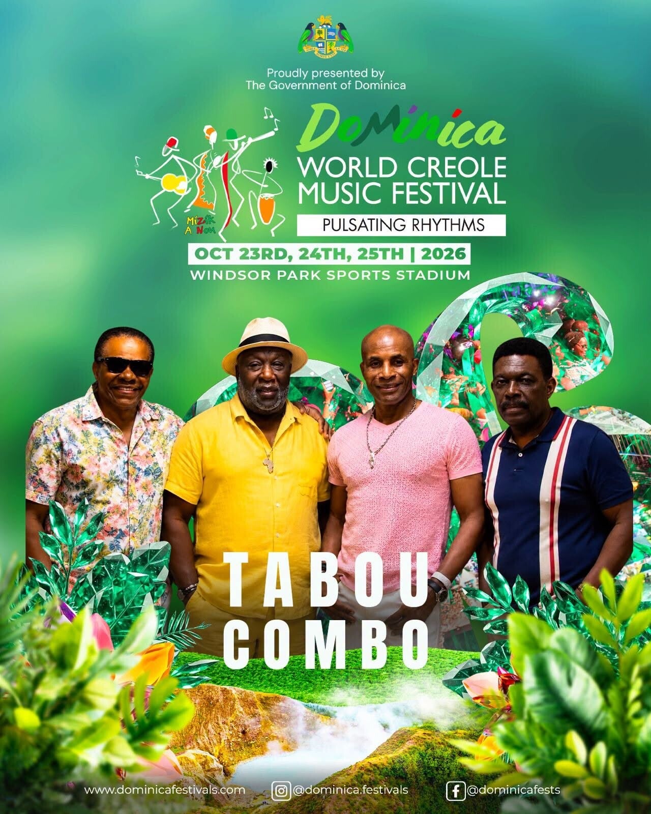 Afich ofisyèl World Creole Music Festival 2026